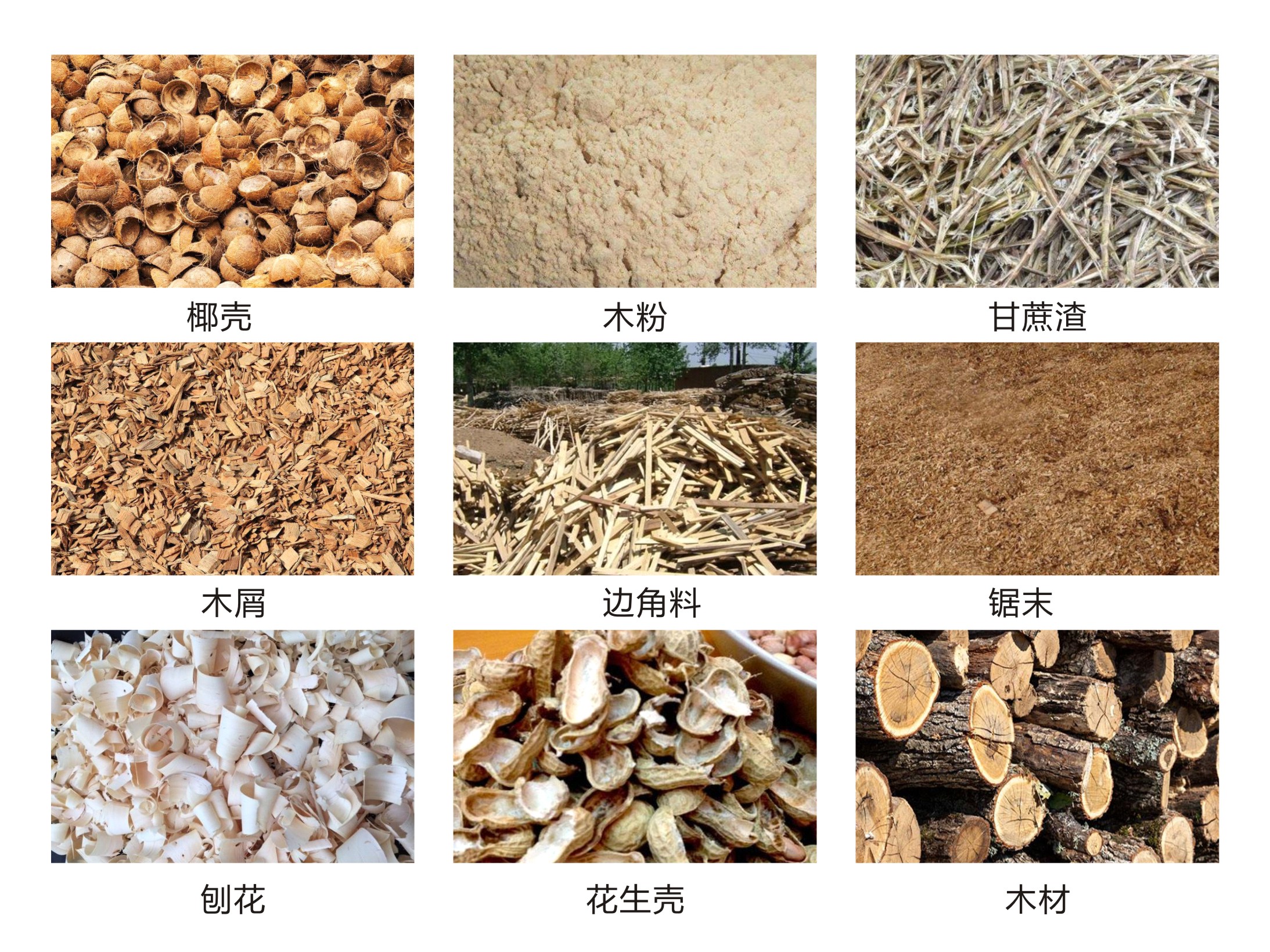 機制木炭機生產線物料